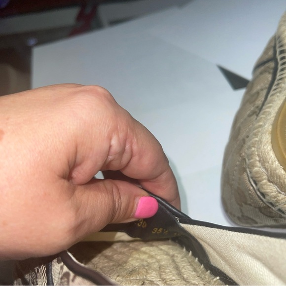 WOMEN'S GG MATELASSÉ CANVAS ESPADRILLE Size 35.5 - Picture 15 of 15